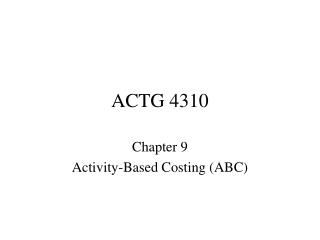 ACTG 4310