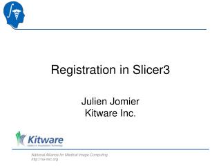 Registration in Slicer3