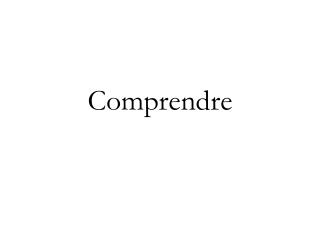 Comprendre