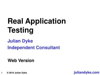 Real Application Testing