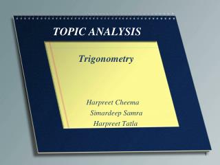 TOPIC ANALYSIS