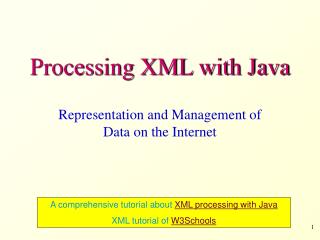 Processing XML with Java