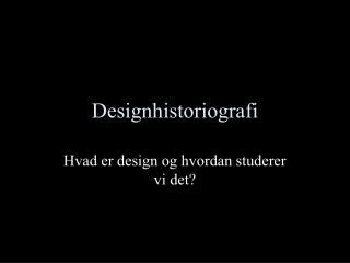 Designhistoriografi