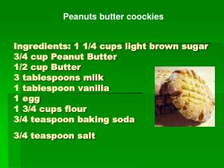 Peanuts butter coockies