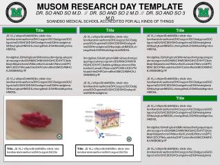 MUSOM RESEARCH DAY TEMPLATE