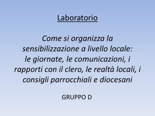 GRUPPO D