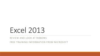 Excel 2013