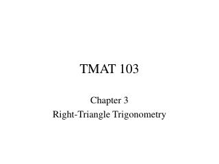 TMAT 103