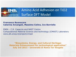 Amino Acid Adhesion on TiO2 Surface DFT Model