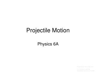 Projectile Motion