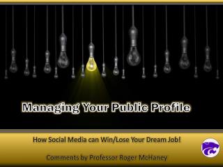 Managing Your Public Profile