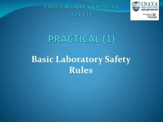 Clinical Analytical Chemistry CLS 231 PRACTICAL (1)