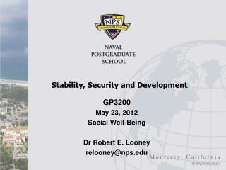 Stability, Security and Development