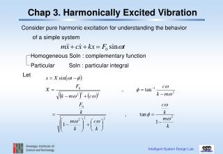 Chap 3. Harmonically Excited Vibration