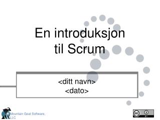 En introduksjon til Scrum