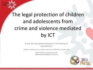 The legal protection of children and adolescents from crime and violence mediated by ICT