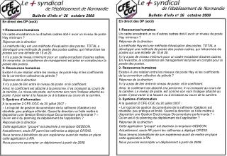 de l’établissement de Normandie