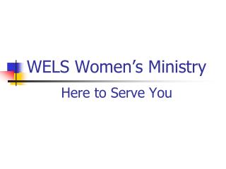 WELS Women’s Ministry