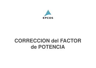 CORRECCION del FACTOR de POTENCIA