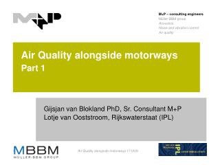 Air Quality alongside motorways Part 1