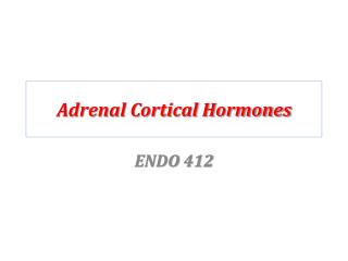 Adrenal Cortical Hormones