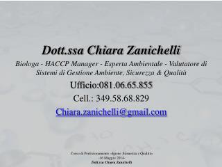 Dott.ssa Chiara Zanichelli