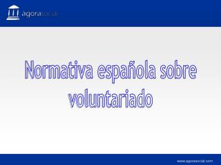 Normativa española sobre voluntariado