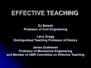 EFFECTIVE TEACHING