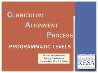 C urriculum A lignment P rocess