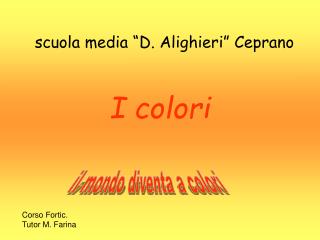 scuola media “D. Alighieri” Ceprano I colori