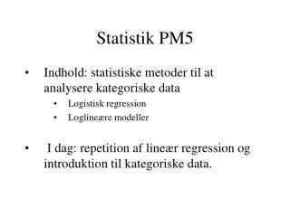 Statistik PM5