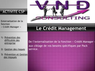 Le Crédit Management
