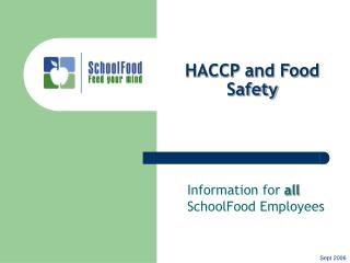 HACCP and Food Safety