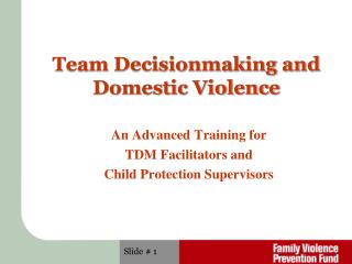 Team Decisionmaking and Domestic Violence