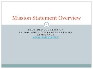 Mission Statement Overview