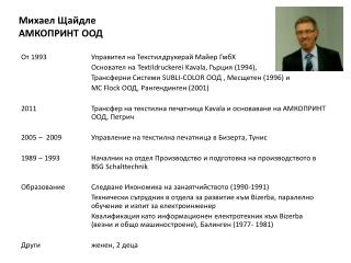 Михаел Щайдле АМКОПРИНТ ООД