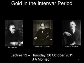 Gold in the Interwar Period