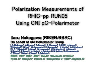 Polarization Measurements of RHIC-pp RUN05 Using CNI pC-Polarimeter