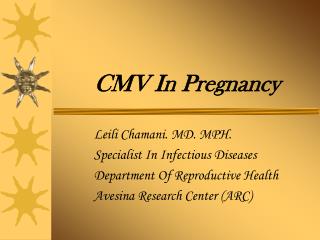 CMV In Pregnancy