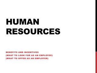 Human resources