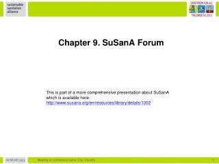 Chapter 9. SuSanA Forum