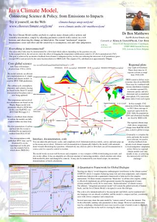 Connecting Science &amp; Policy, from Emissions to Impacts