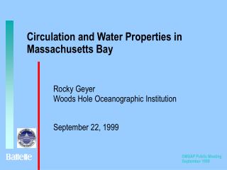 Circulation and Water Properties in Massachusetts Bay