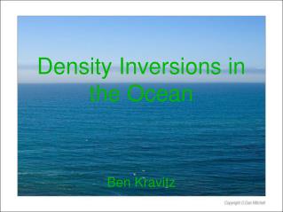 Density Inversions in the Ocean