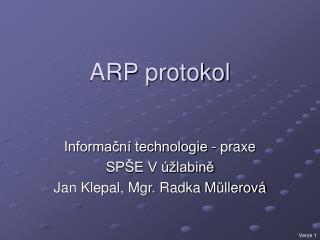 ARP protokol