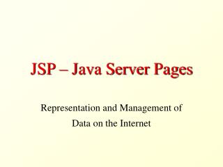 JSP – Java Server Pages