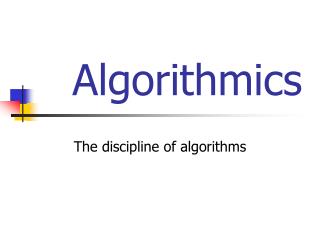 Algorithmics