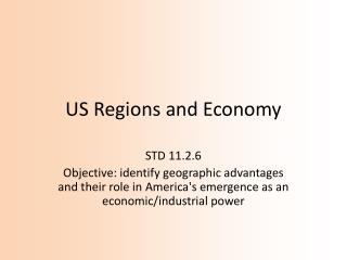 US Regions and Economy