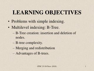 LEARNING OBJECTIVES