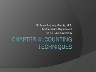 CHAPTER 4: Counting techniques